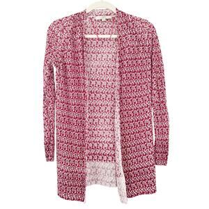 Loft Womens Cottagecore Floral Open Front Lightweight Cardigan Sweater‎ Size S